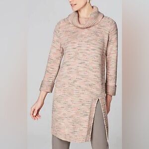 J. Jill Pure Jill Cowl Neck Pullover Chunky Knit Multicolor Sweater Dress Small
